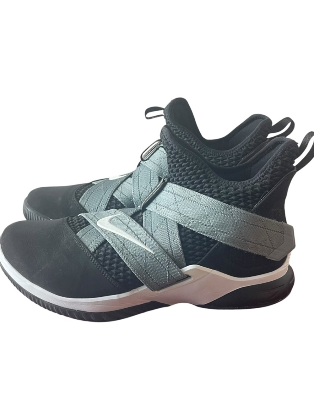 Nike LeBron Soldier 12 Air Raid Black & Gray Basketball Sneakers